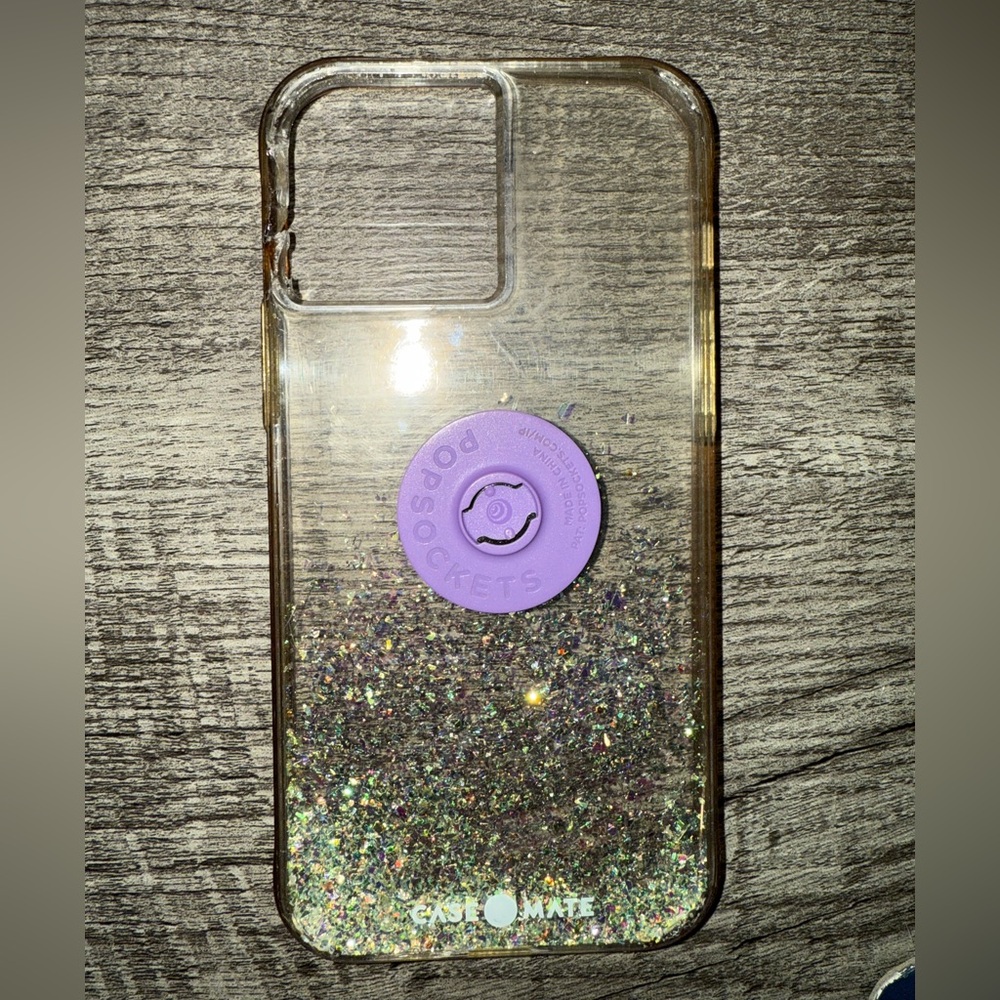 Casemate shimmer iPhone Case with Popsocket Insert